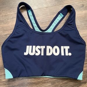Nike Sports Bra Women’s Small Just Do It Navy Blue